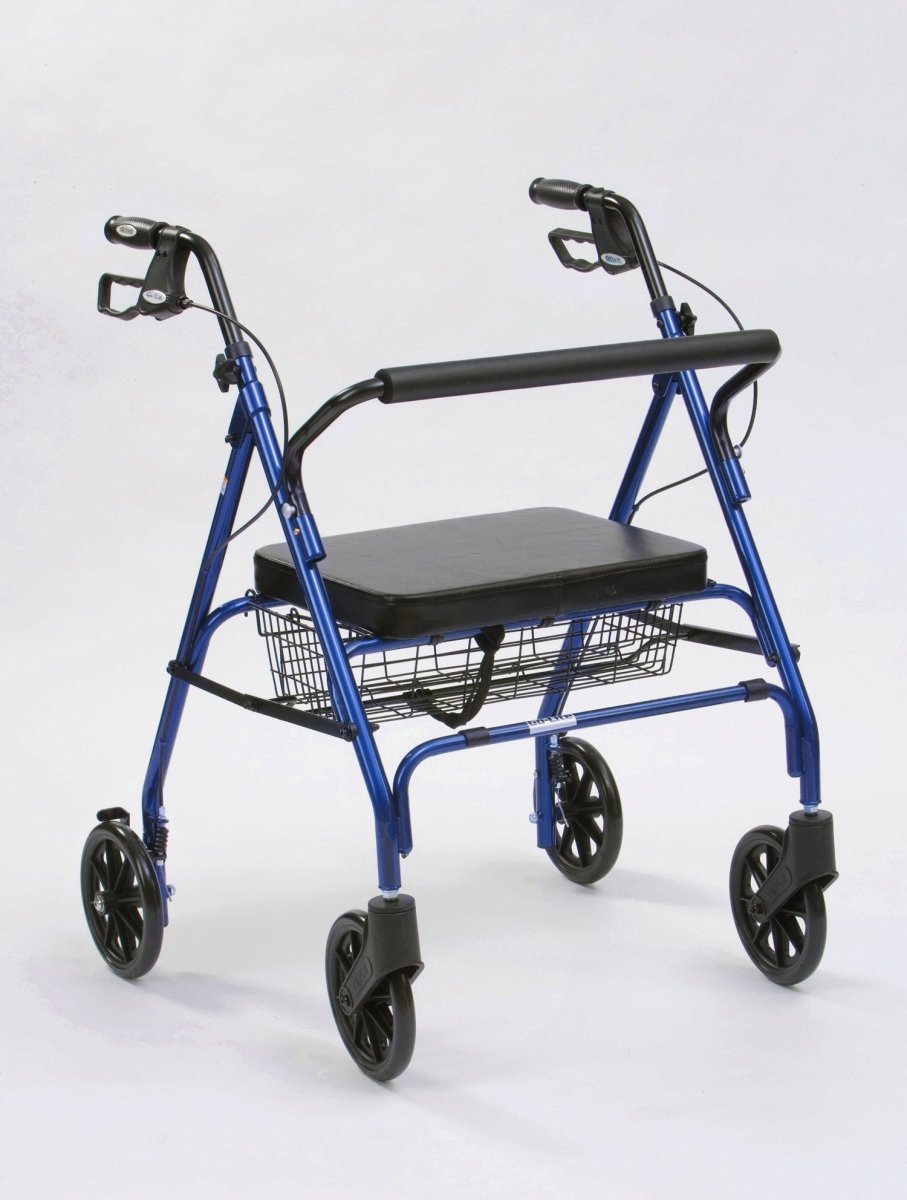 Heavy Duty Rollator (Blue) - Great British Mobility