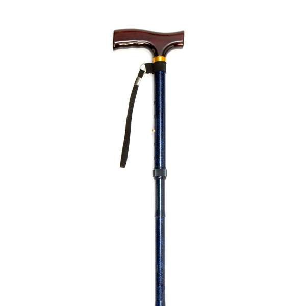 Folding Cane with Strap (Blue Ice) - Great British Mobility