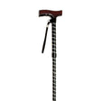 Drive folding walking stick with strap in black twist stripe