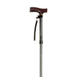 Drive folding walking stick with strap in black wave