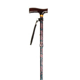 Folding Cane with Strap (Amoeba Green) - Great British Mobility