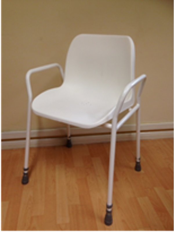 Foxton Stationary Shower Chair - Adj. Height, Stackable - Great British Mobility