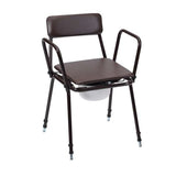 Stacking Commode - Adj. Height & Removable Armrests - Great British Mobility
