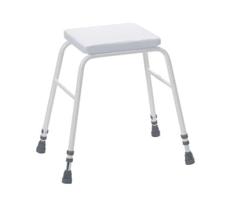 Perching Stool - White PVC Seat, No Arms or Back - Great British Mobility