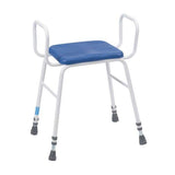 Perching Stool - PU Seat and Tubular Armrests - Great British Mobility