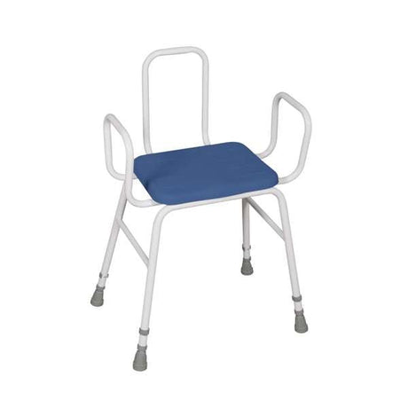 Perching Stool - PU Seat, Tubular Armrests and Back - Great British Mobility