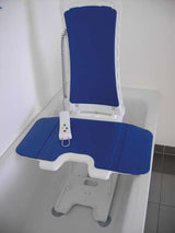 Bellavita Bathlift with blue covers - Great British Mobility