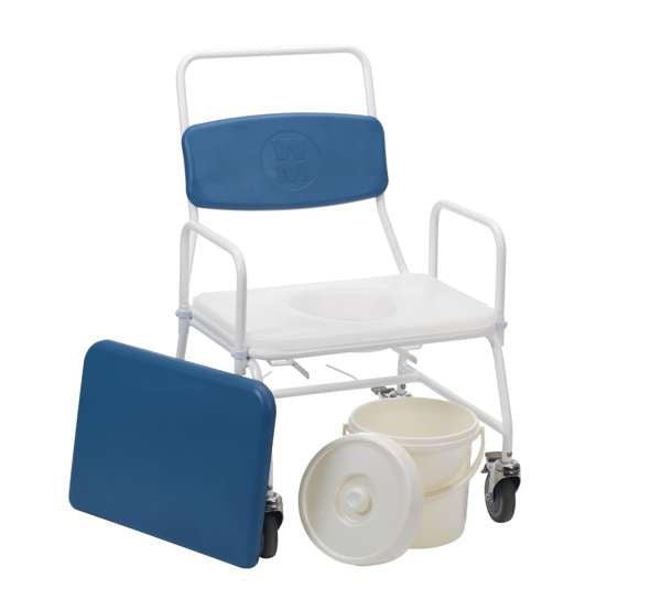 Birstall Bariatric Mobile Commode with 4 Brake Castors - Great British Mobility