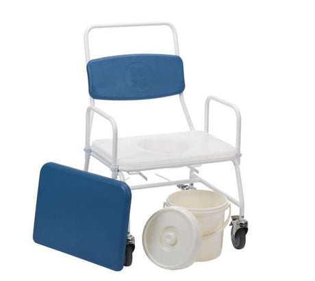 Birstall Bariatric Mobile Commode with 4 Brake Castors - Great British Mobility