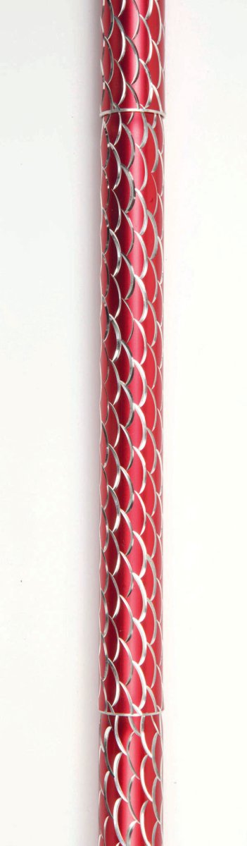 Folding Cane with Strap (Red Spiral Wave) - Great British Mobility