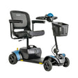 Pride Go Go Elite Traveller 2.0 four-wheel boot scooter in iceberg blue, right side view