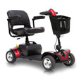 Pride Elite Traveller Sport EZ Turn boot mobility scooter in red