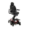 Pride Jazzy Air 2 powerchair with powered seat lift in red