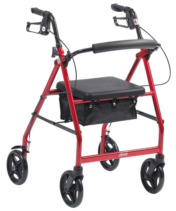 R8 Outdoor Rollator Red - Great British Mobility