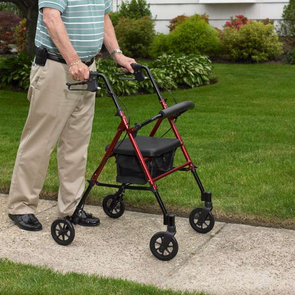 Heavy Duty Rollator (Red) - Great British Mobility