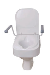 Raised Toilet Seat With Arms & Lid - Great British Mobility