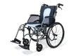 Drive AeroMg self-propelled wheelchair with large rear wheels and grey aluminium frame