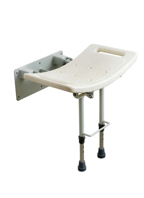 Wall Mounted Shower Seat with Drop Down Legs - Great British Mobility
