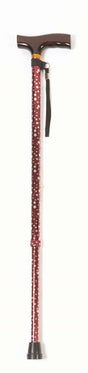 Drive T-handle walking stick in white dot