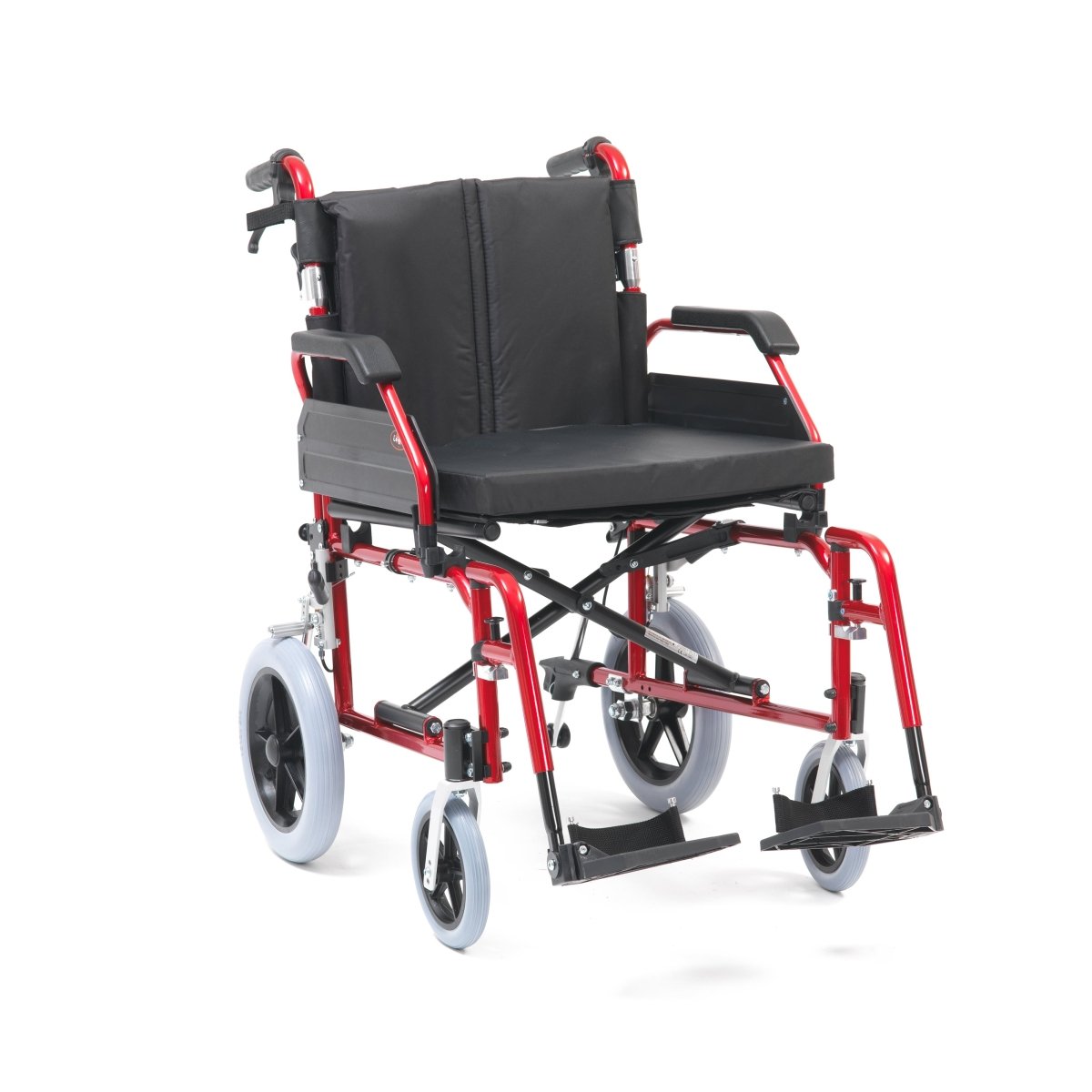 20" XS Aluminium Transit Wheelchair (Red) - Great British Mobility