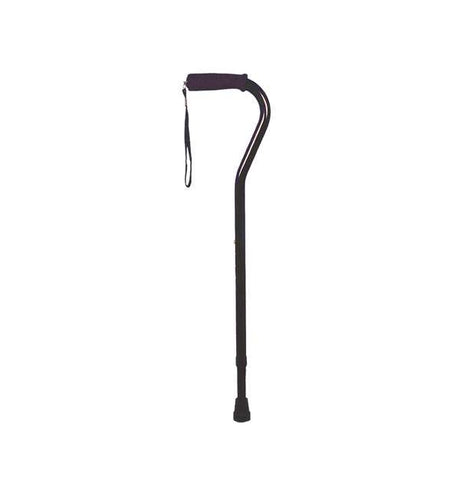 Offset Handle Cane, Foam Grip In Black - Great British Mobility