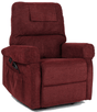 Drive Ohio riser recliner chair in claret — upright position