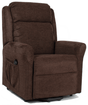 Drive Maryville riser recliner chair in chocolate brown — upright position