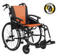 Excel G-Logic self-propelled wheelchair in black with orange seat